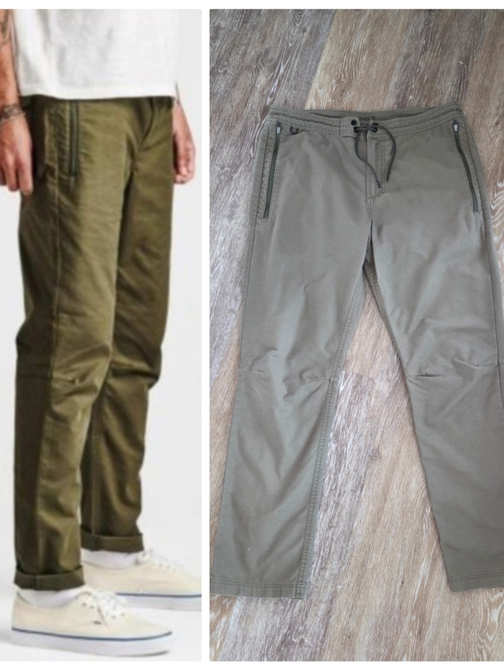 Roark Layover Mens Khaki Stretch Travel Chino Drawstring Tactical Pants Outdoors